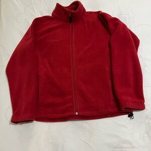 Columbia Women's Vibrant Red Fleece Sweater Jacket Size Large